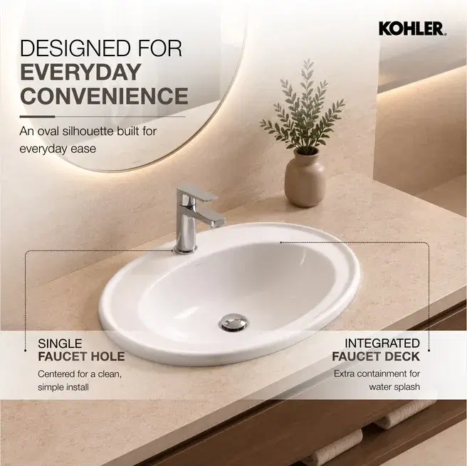 KOHLER basin designed for everyday convenience