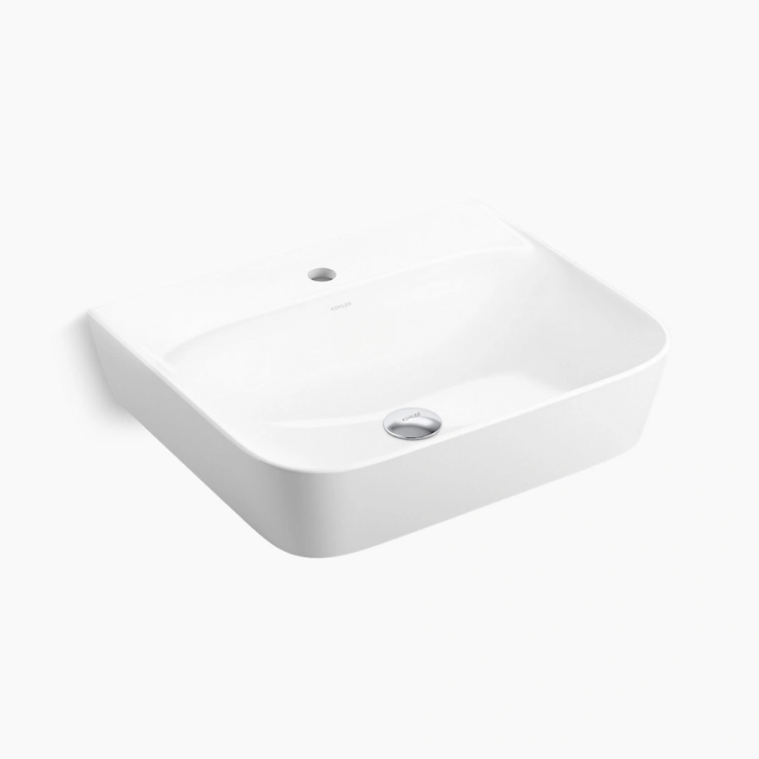 Kohler wall-hung washbasin on white