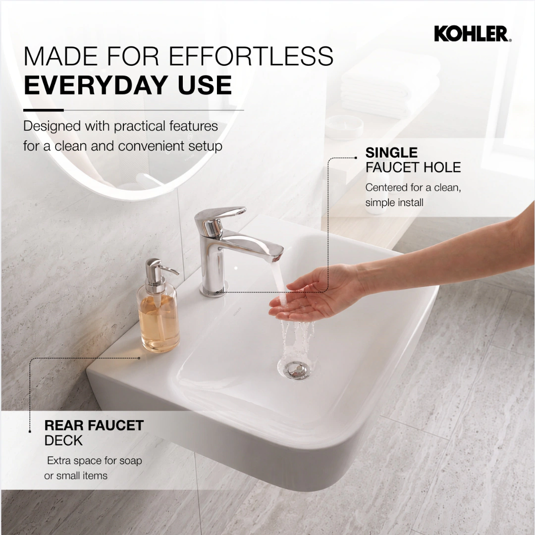 Kohler basin made for effortless everyday use