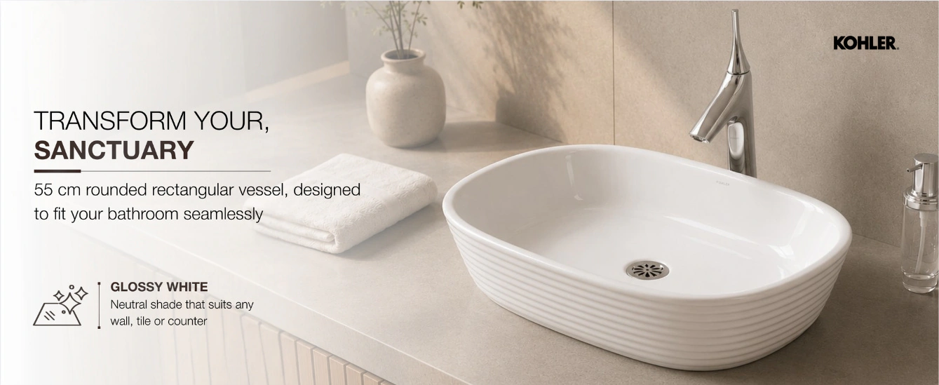 Kohler rectangular basin: transform your sanctuary